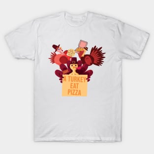 Vegan Save a Turkey Eat Pizza Thanksgiving Kids & Adults T-Shirt